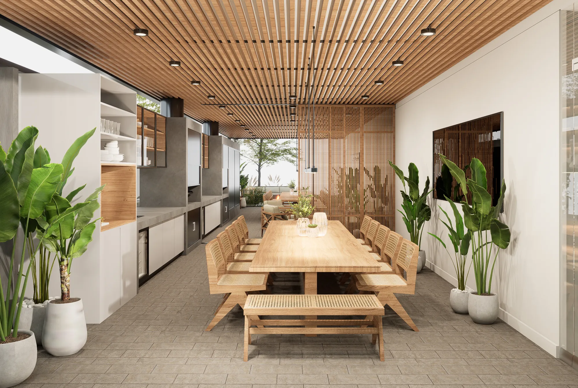 Render: Salón chico, para diez personas