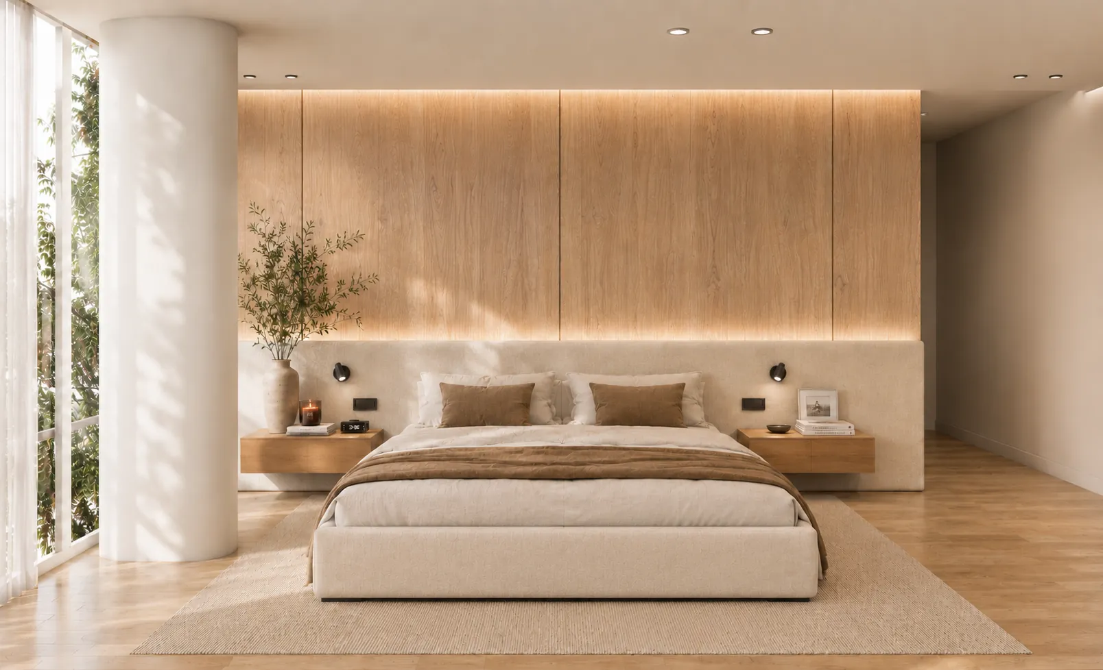 Render: Dormitorio principal renovado