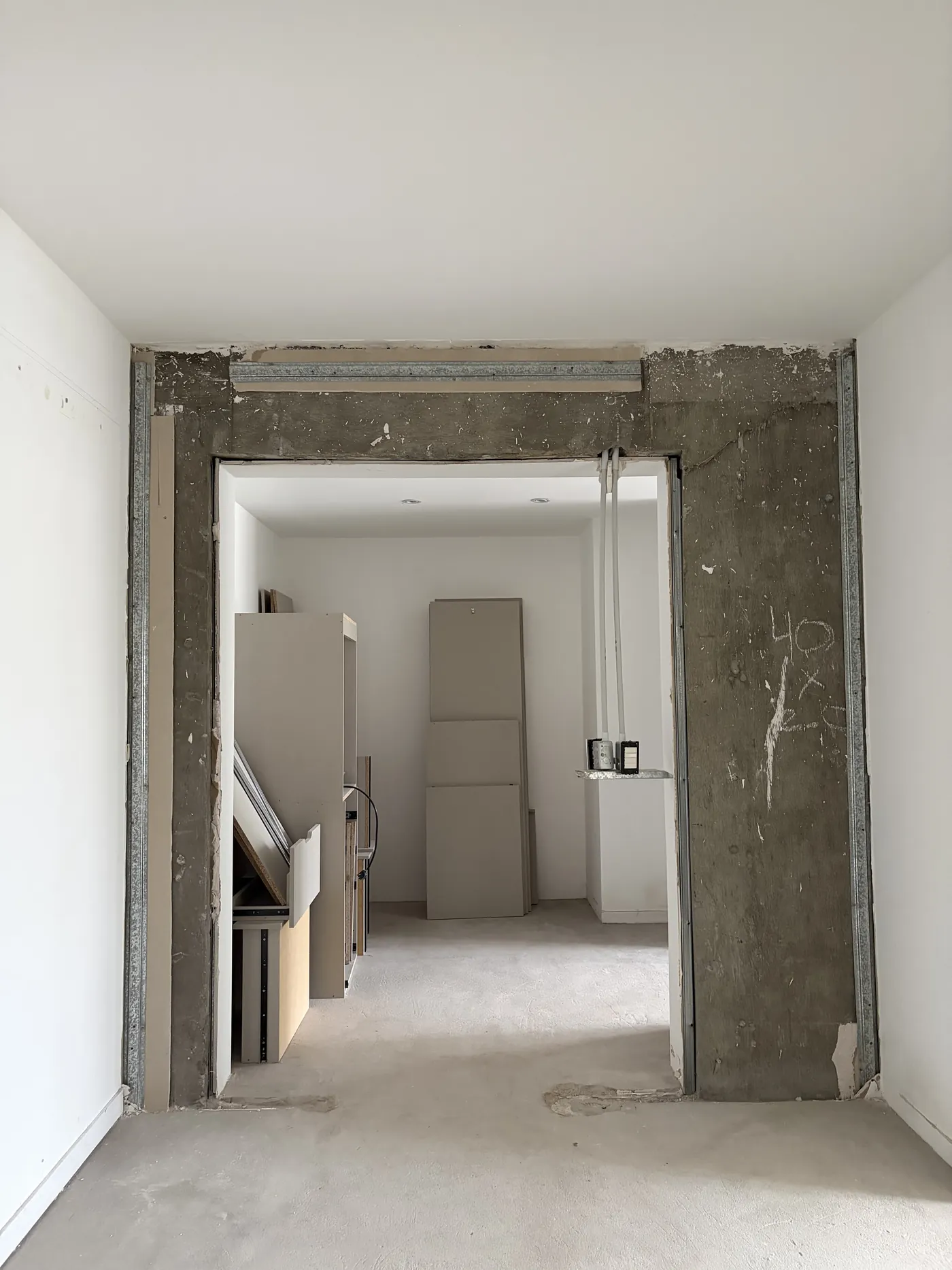 Obra en curso: Vano nuevo en el muro