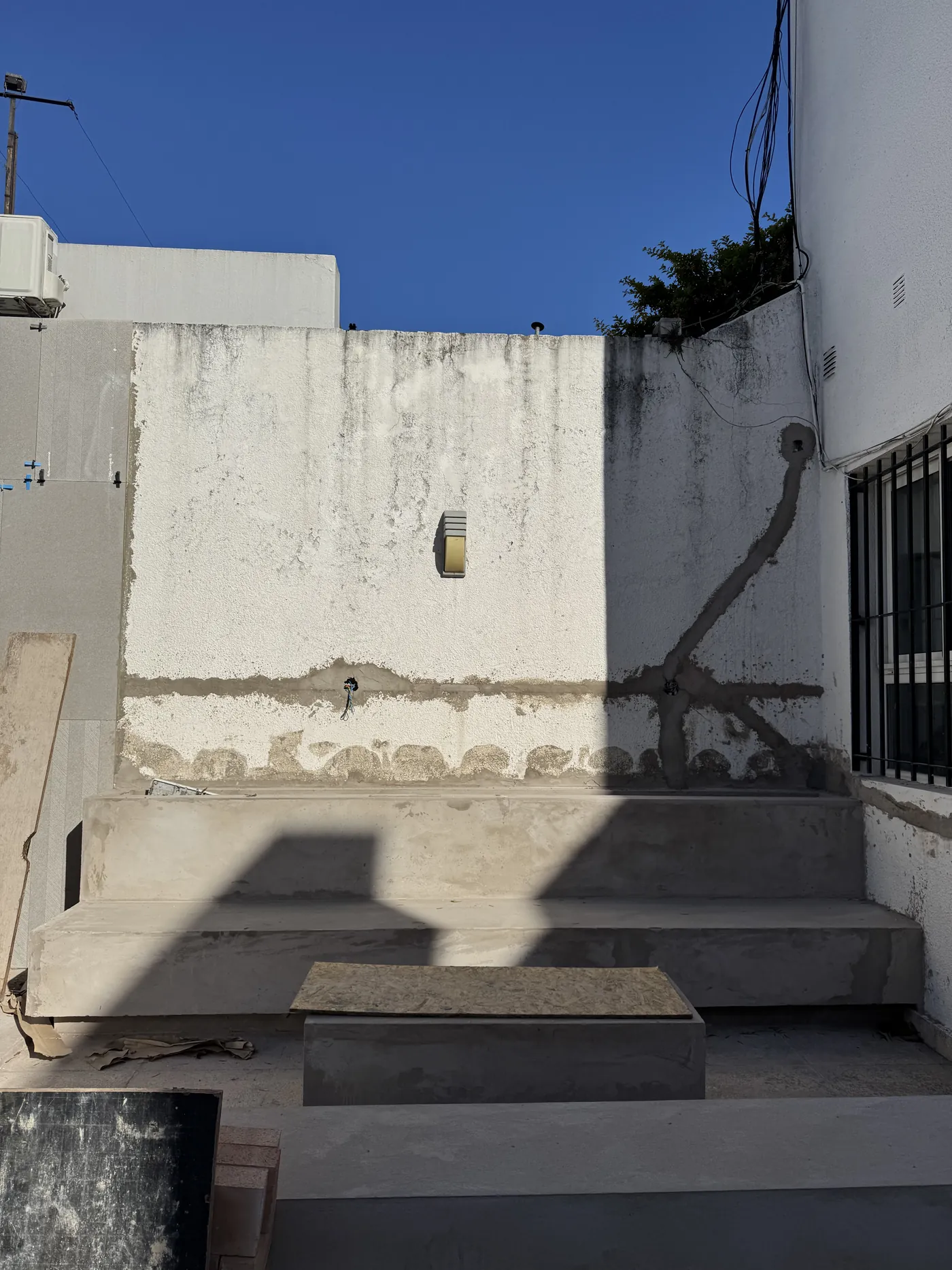 Olazábal, durante la obra